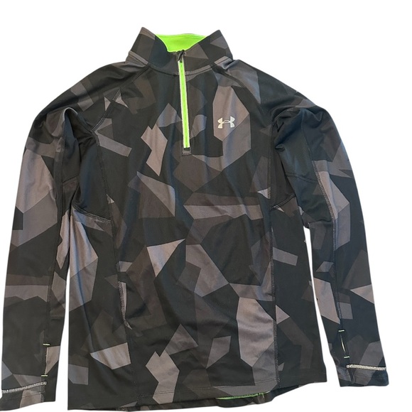 Under Armour Men's UA Launch Run Printed ¼ Zip Jacket Small Mesh Ventilation - Picture 3 of 9